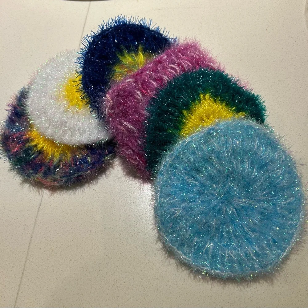 Crochet Korean Dish Scrub Sponge : Set of 2